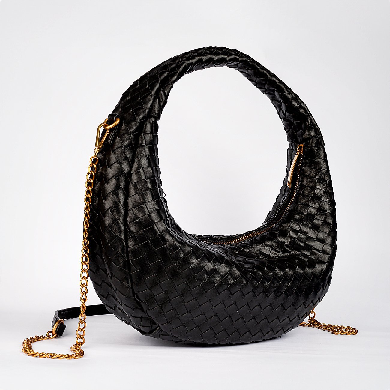 Bolsa Hobo Lune em Tressê Preto 2