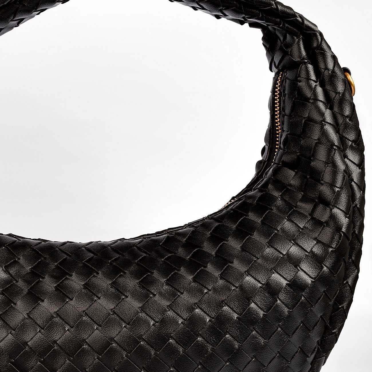 Bolsa Hobo Lune em Tressê Preto 3