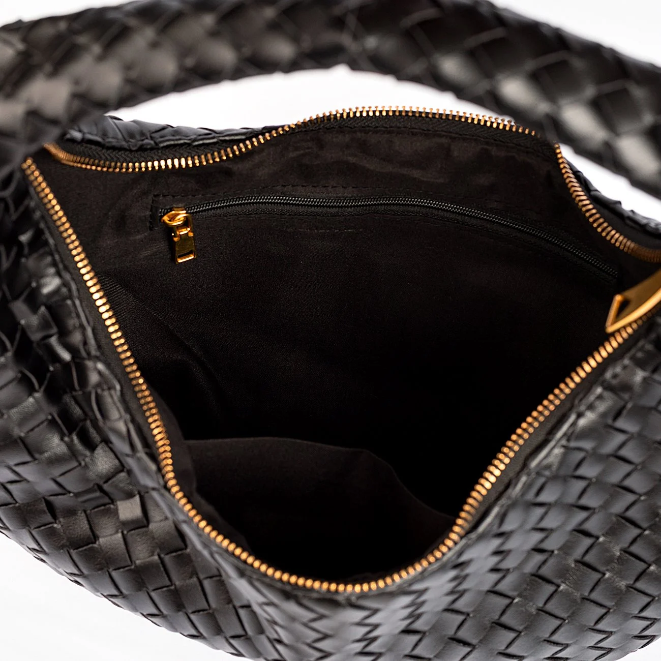 Bolsa Hobo Lune em Tressê Preto 4