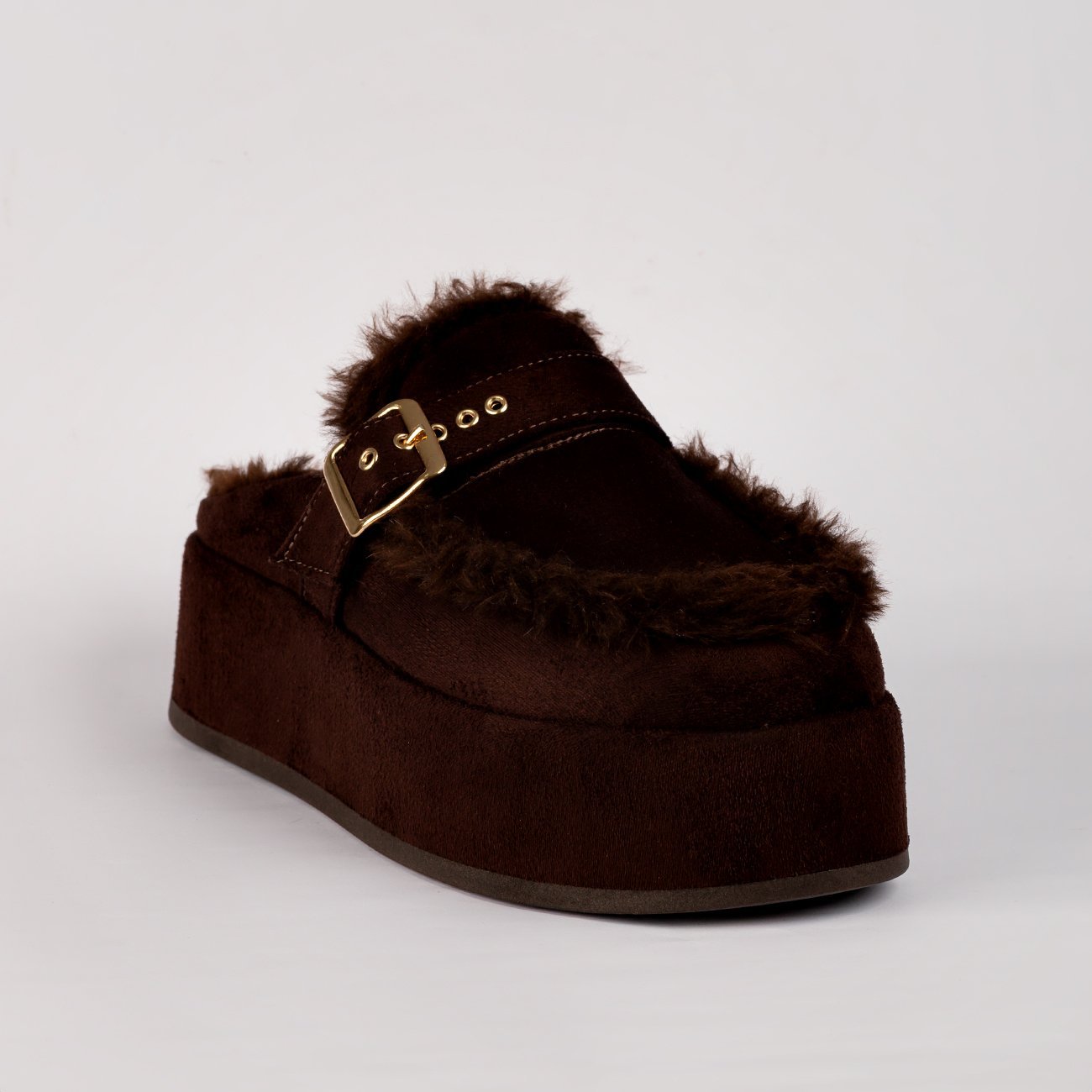 Mule Clog Julie Marrom Escuro 2