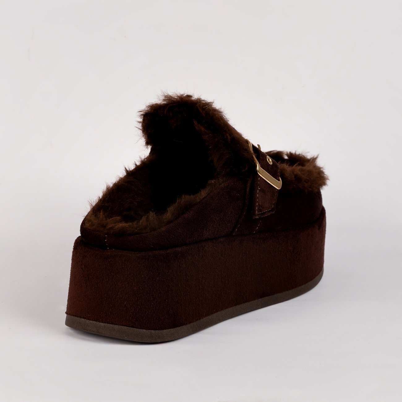 Mule Clog Julie Marrom Escuro 3