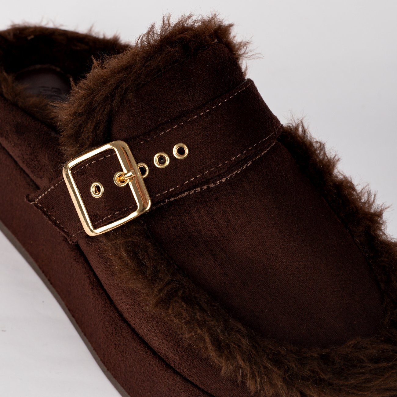 Mule Clog Julie Marrom Escuro 4
