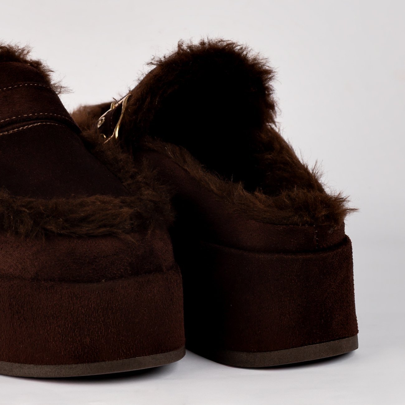 Mule Clog Julie Marrom Escuro 5