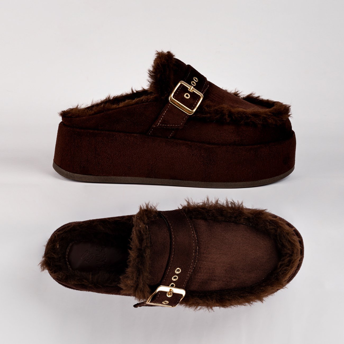 Mule Clog Julie Marrom Escuro 6