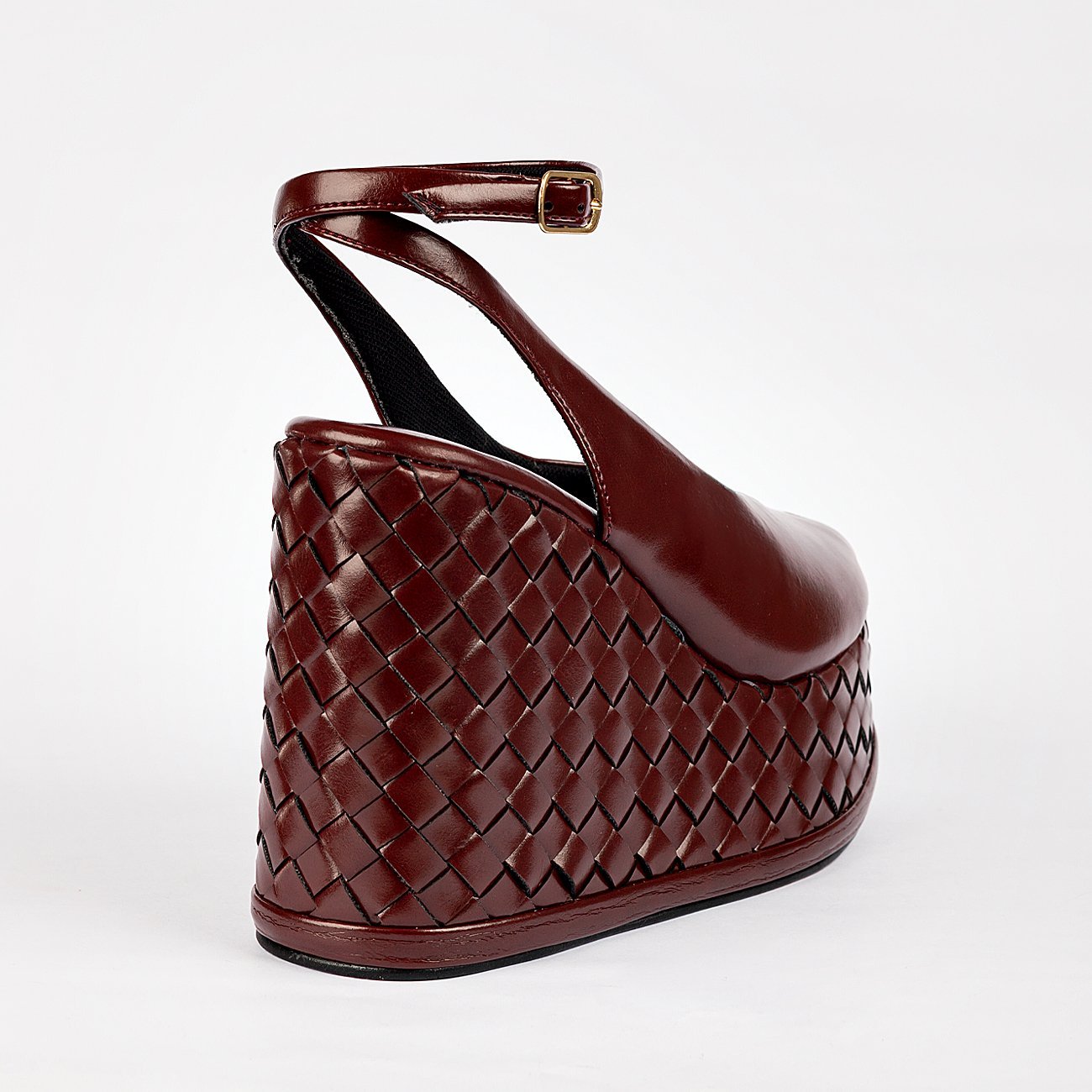 Peep Toe Plataforma Camille Marrom Escuro 3
