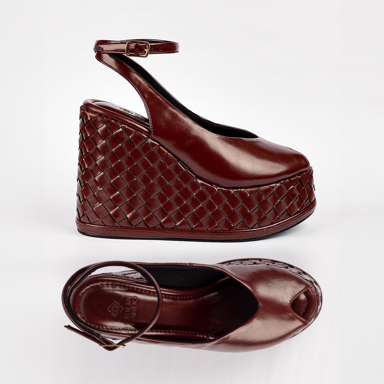 Peep Toe Plataforma Camille Marrom Escuro 6