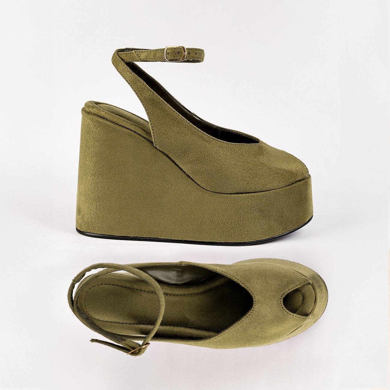 Peep toe Plataforma Aretta Verde 6