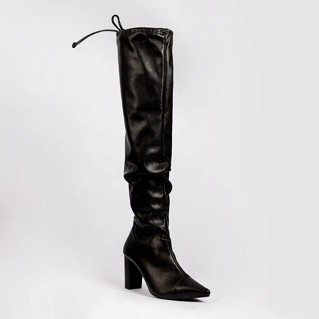 Bota Soraia Salto Fachete Napa Stretch Preto 2