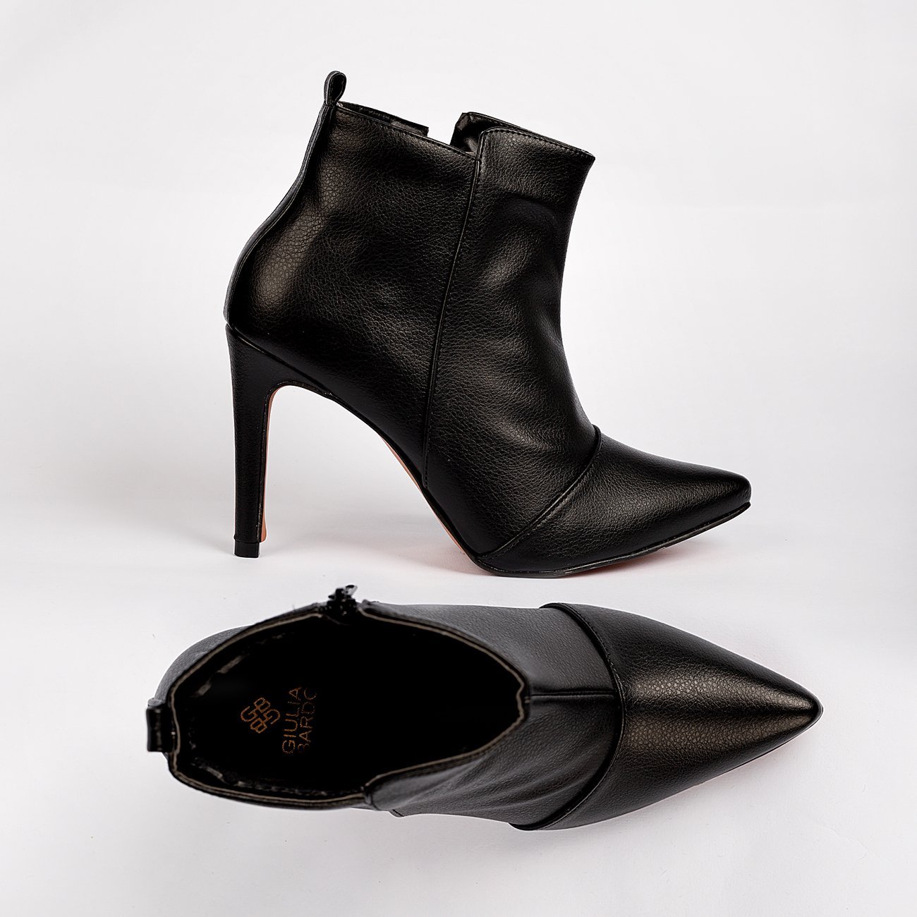Bota Barbara Salto Fino Cano Baixo Preto 3