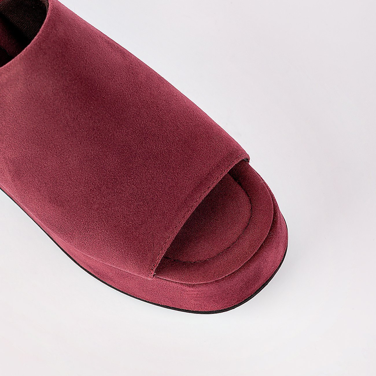 Sandália Platafotma Média Livia Mid Camurça Giulia Bardo Vermelho 6