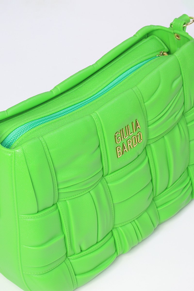 Bolsa Feminina Tiracolo Luiza Matelassê de Ombro e Transversal Giulia Bardo Verde Verde 3