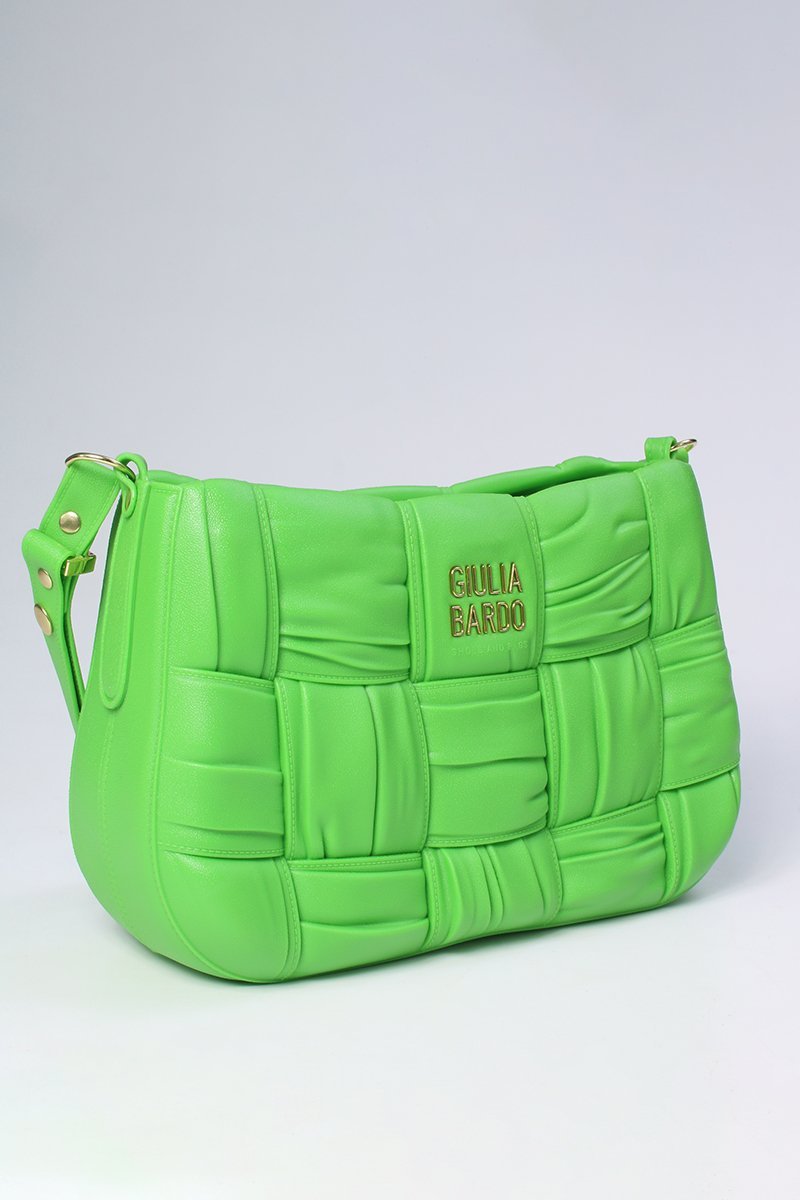 Bolsa Feminina Tiracolo Luiza Matelassê de Ombro e Transversal Giulia Bardo Verde Verde 4