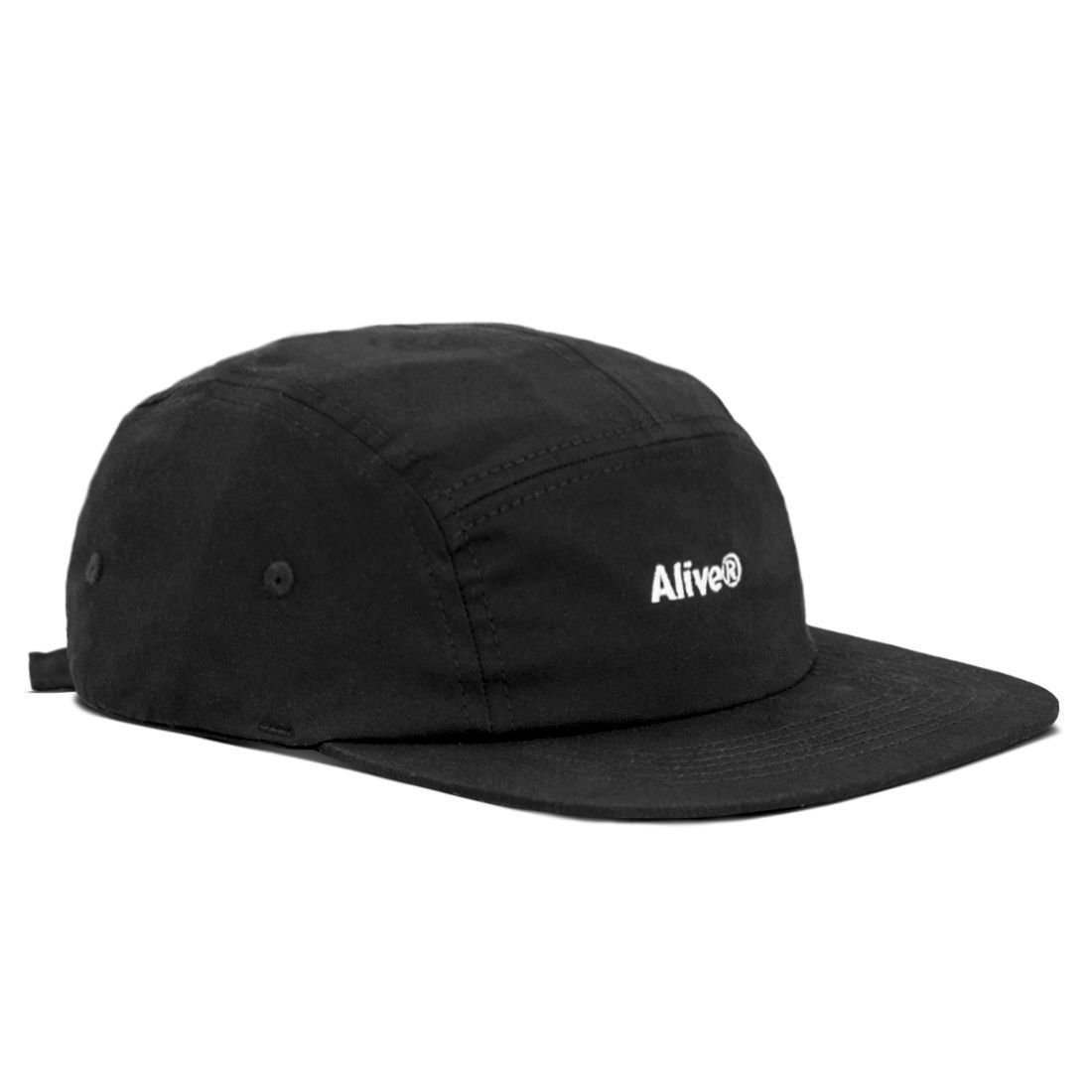 Boné Alive Five Panel Strapback Preto Preto 1