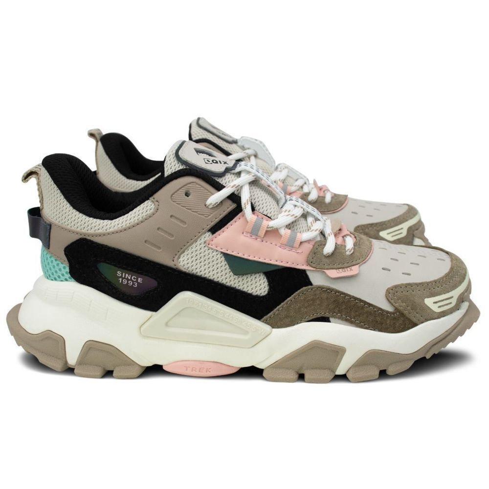 Tênis Qix Trek Bege Rose Marrom 3