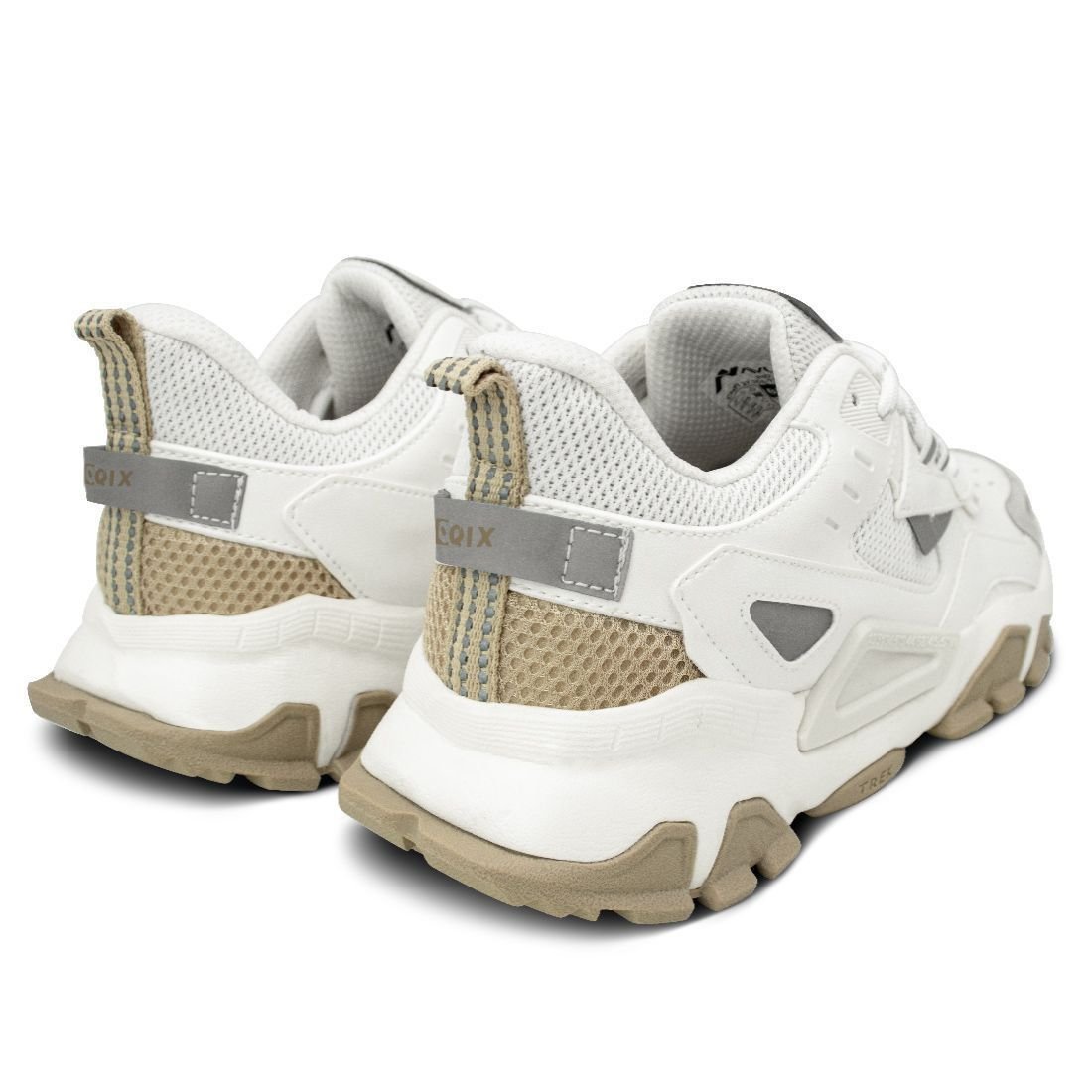 Tênis Qix Trek Unissex Sintético | Branco Rato Branco 4