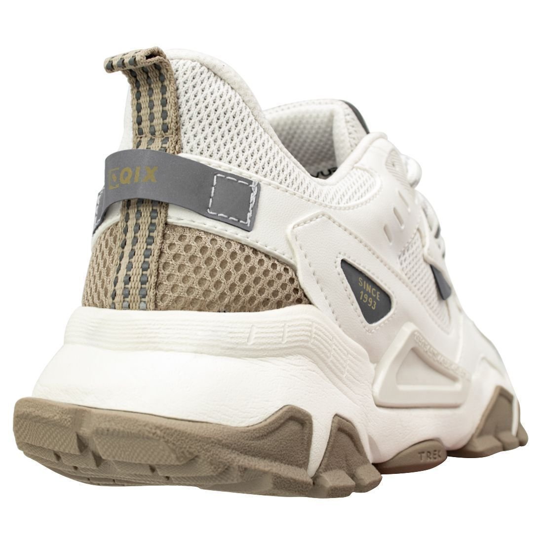 Tênis Qix Trek Unissex Sintético | Branco Rato Branco 8