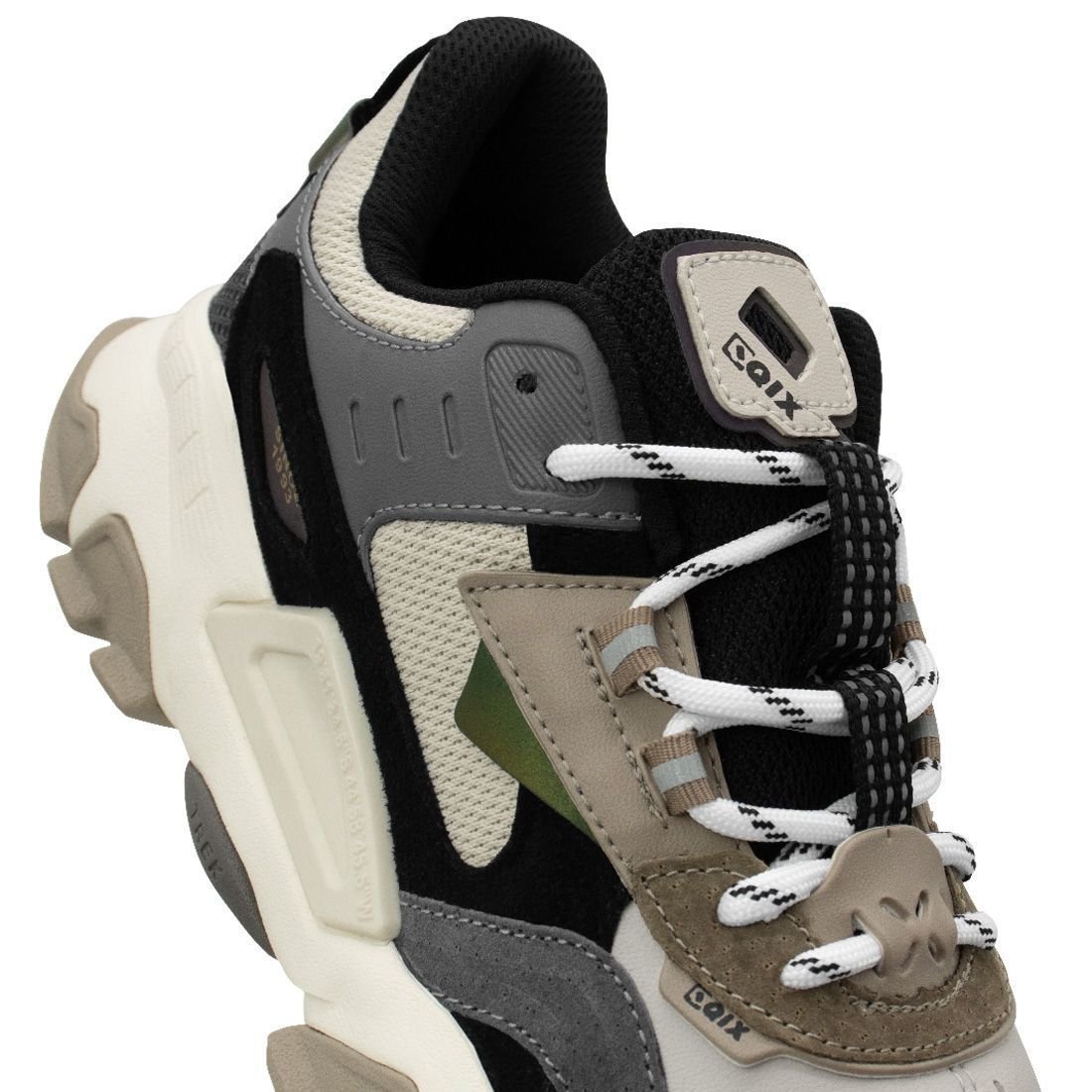 Tênis Qix Trek Unissex Sintético | Bege Grafite Bege 6