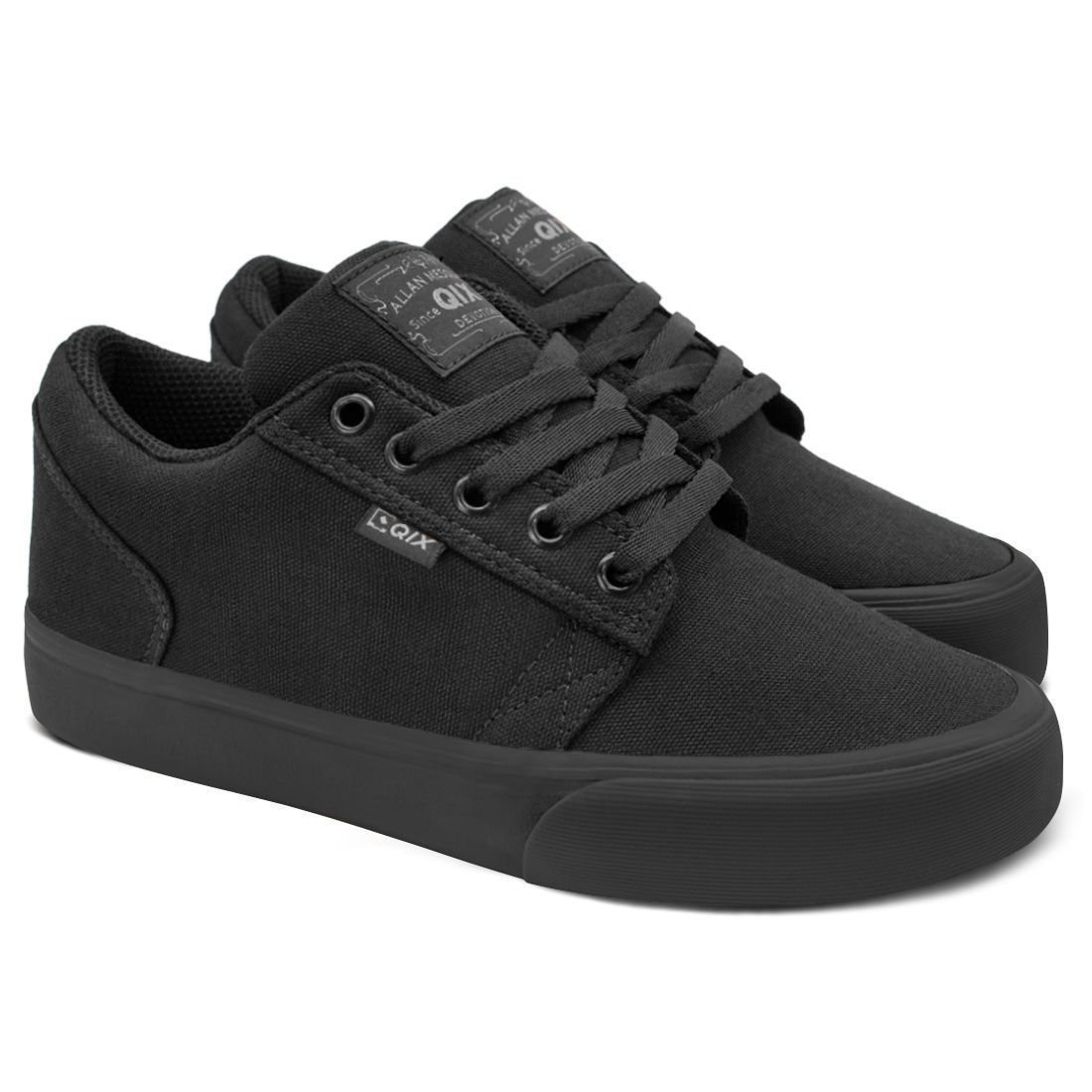 Tênis Qix Allan Mesquita MG Lona Preto Preto Unissex Preto 1