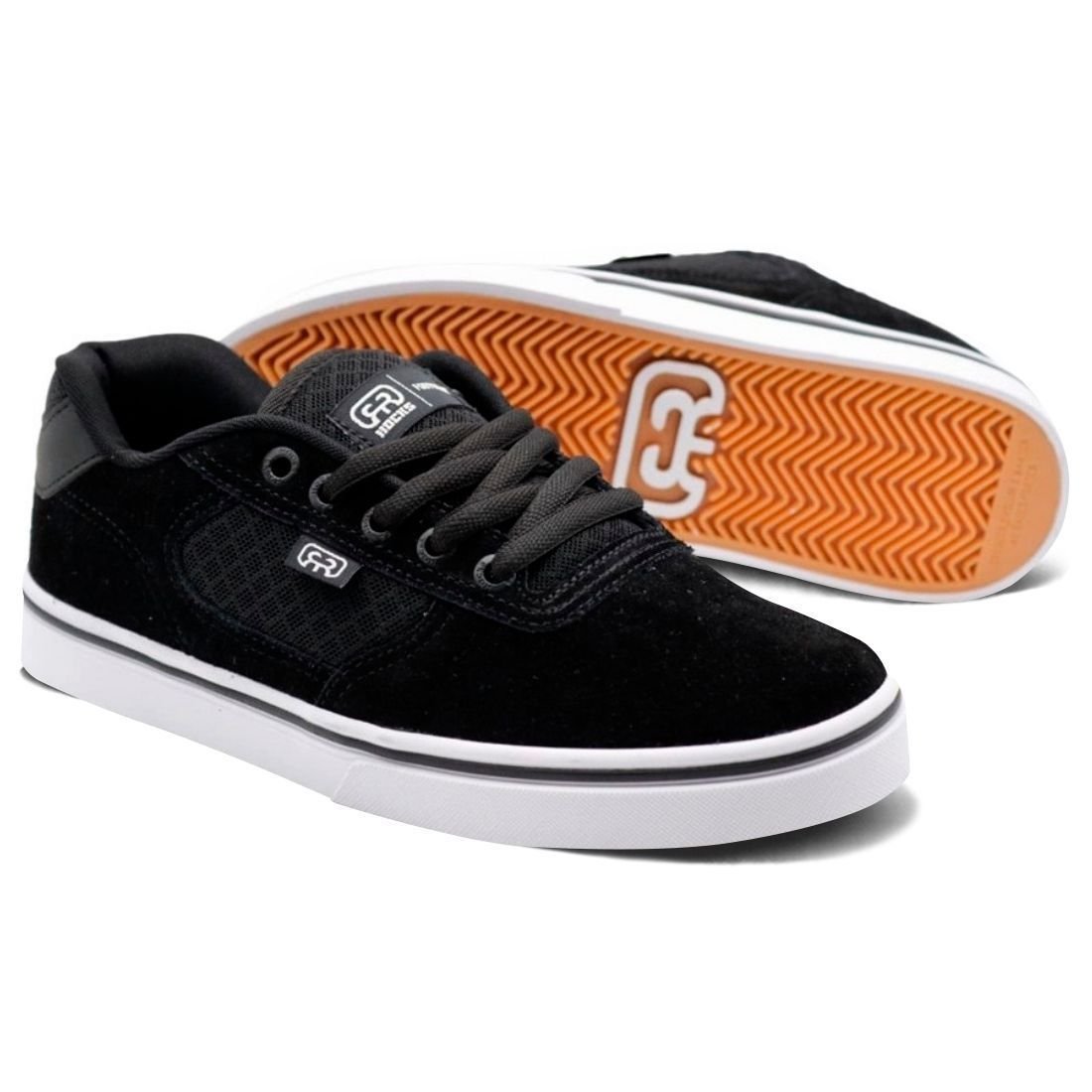 TENIS HOCKS FLAT LITE BLACK/WHITE Preto 2