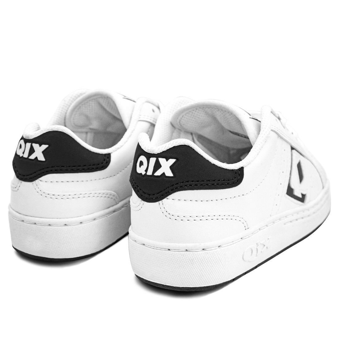 Tênis Qix Combat Retrô Branco Preto Branco 4
