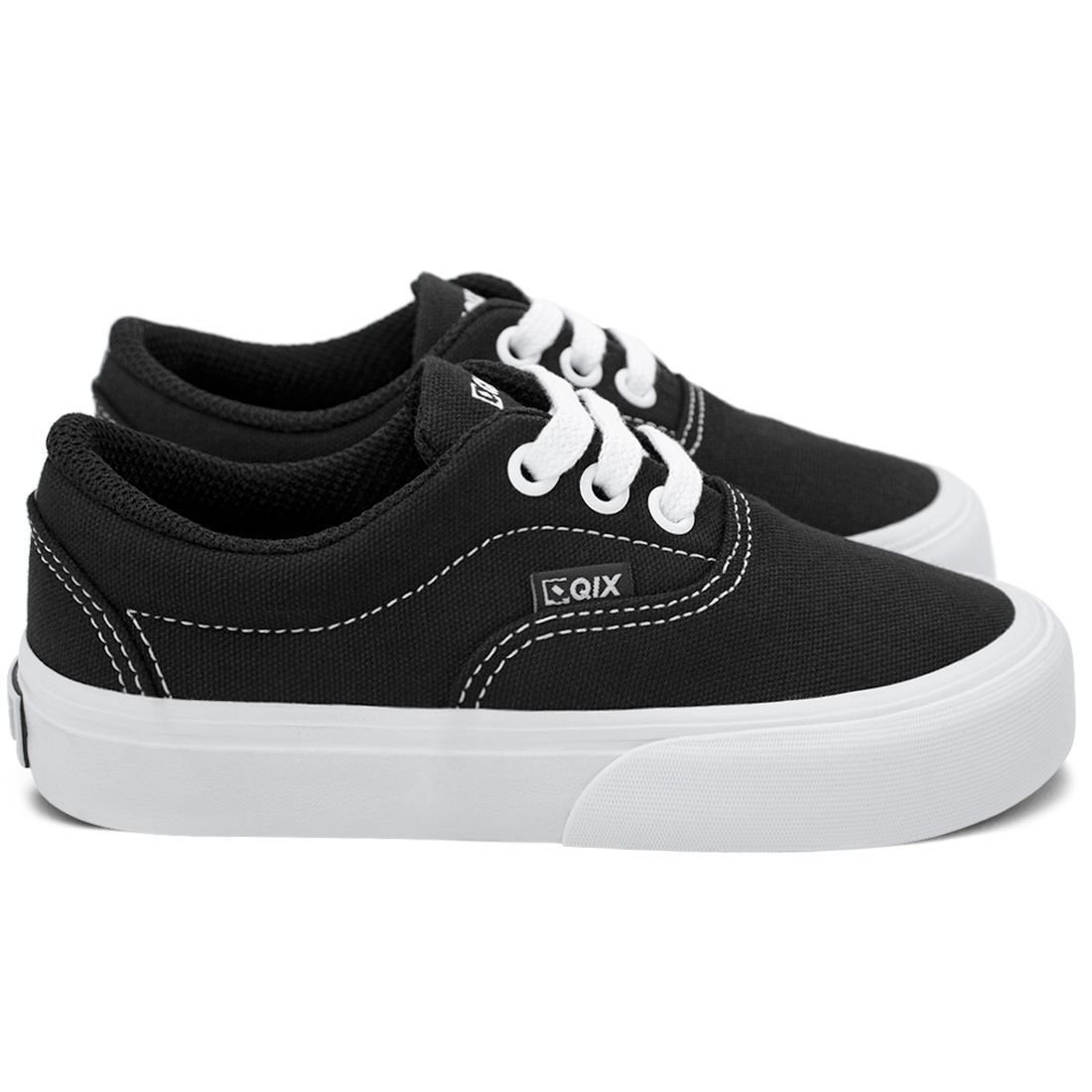 Tênis Qix Infantil Sunset Vulcanizado Unissex | Preto Branco Preto 3
