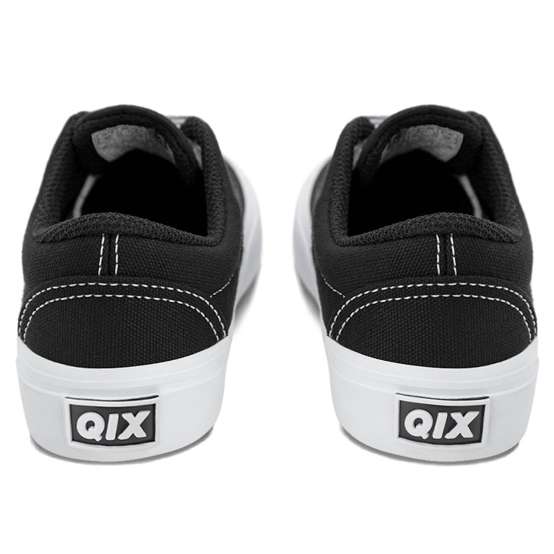 Tênis Qix Infantil Sunset Vulcanizado Unissex | Preto Branco Preto 5