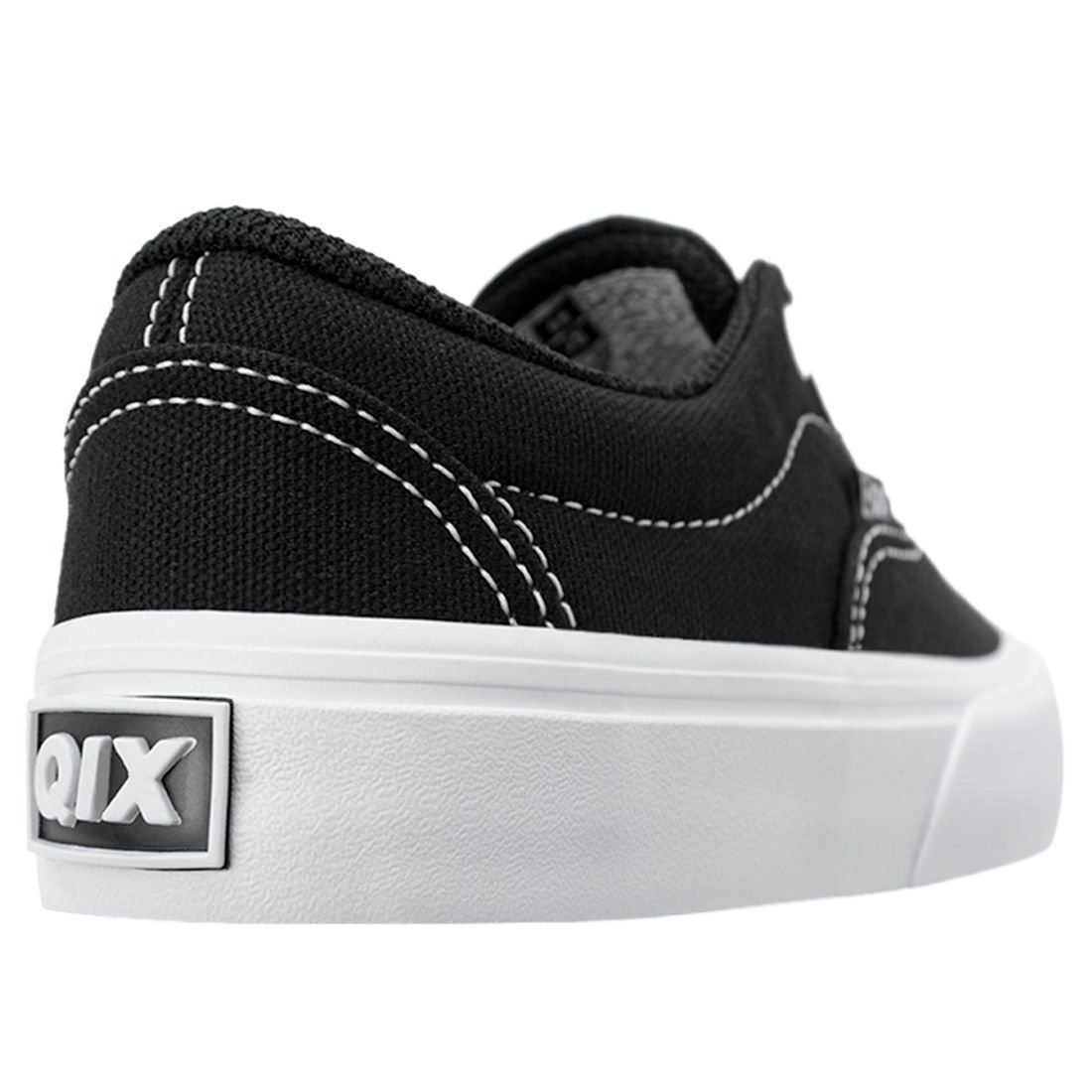 Tênis Qix Infantil Sunset Vulcanizado Unissex | Preto Branco Preto 8