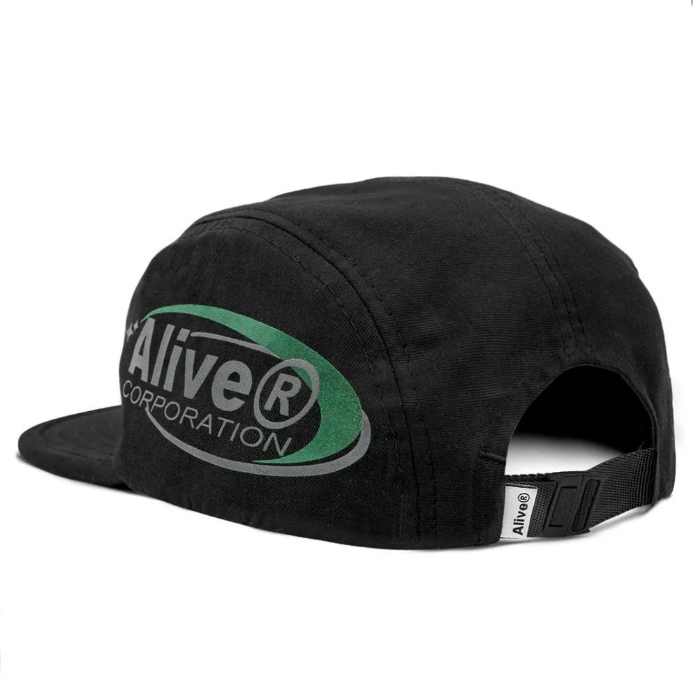 Boné Alive Five Panel Corporation Preto Preto 2