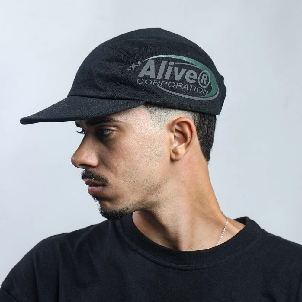 Boné Alive Five Panel Corporation Preto Preto 4