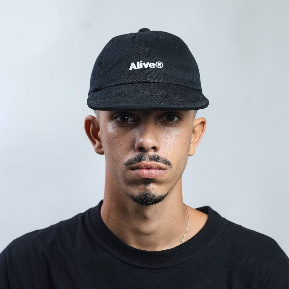 Boné Alive Six Panel Logo Preto Preto 3