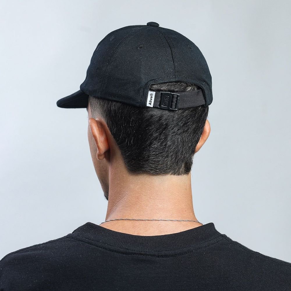Boné Alive Six Panel Logo Preto Preto 4
