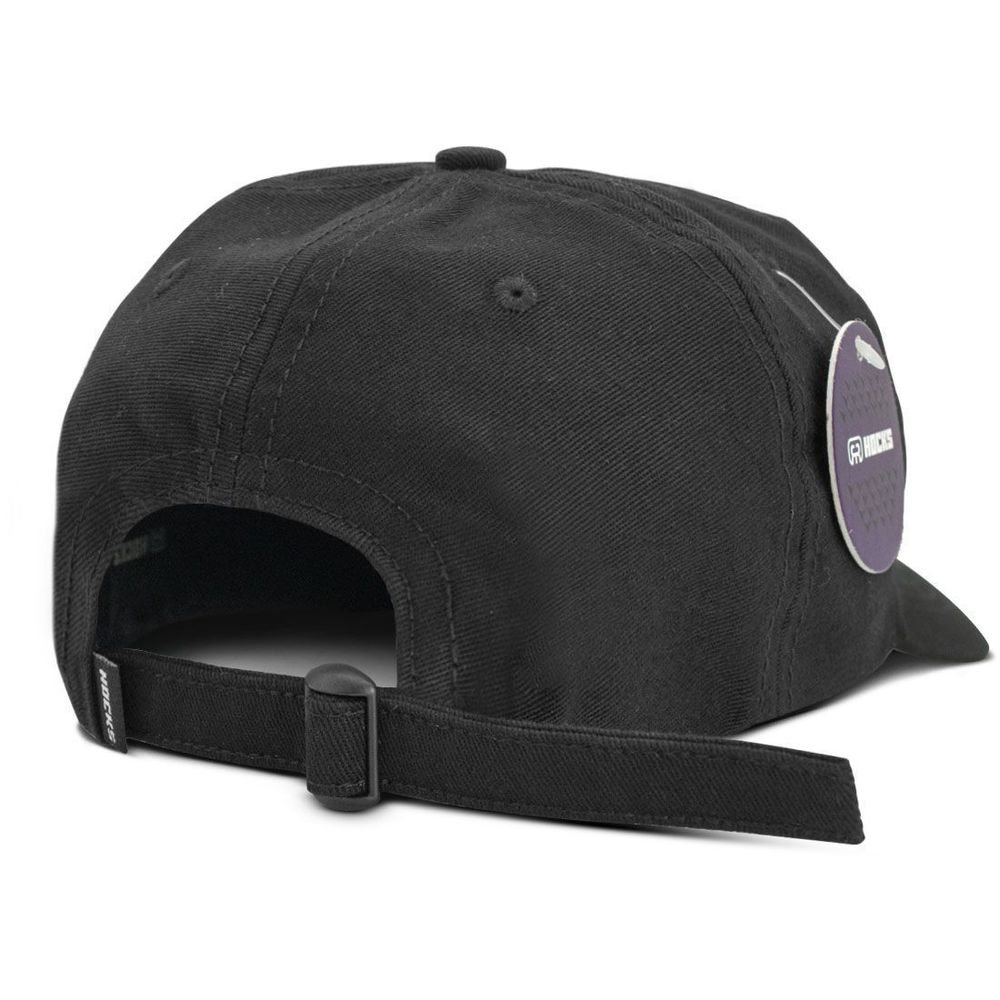 Boné Hocks Lettering Preto Preto 2