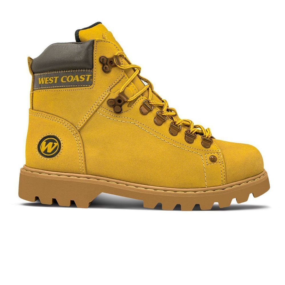 Bota West Coast Unissex Couro Worker Classic | Yellow Coffee