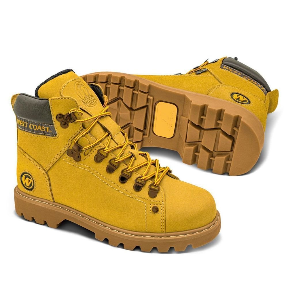 Bota West Coast Unissex Couro Worker Classic | Yellow Coffee Amarelo 2