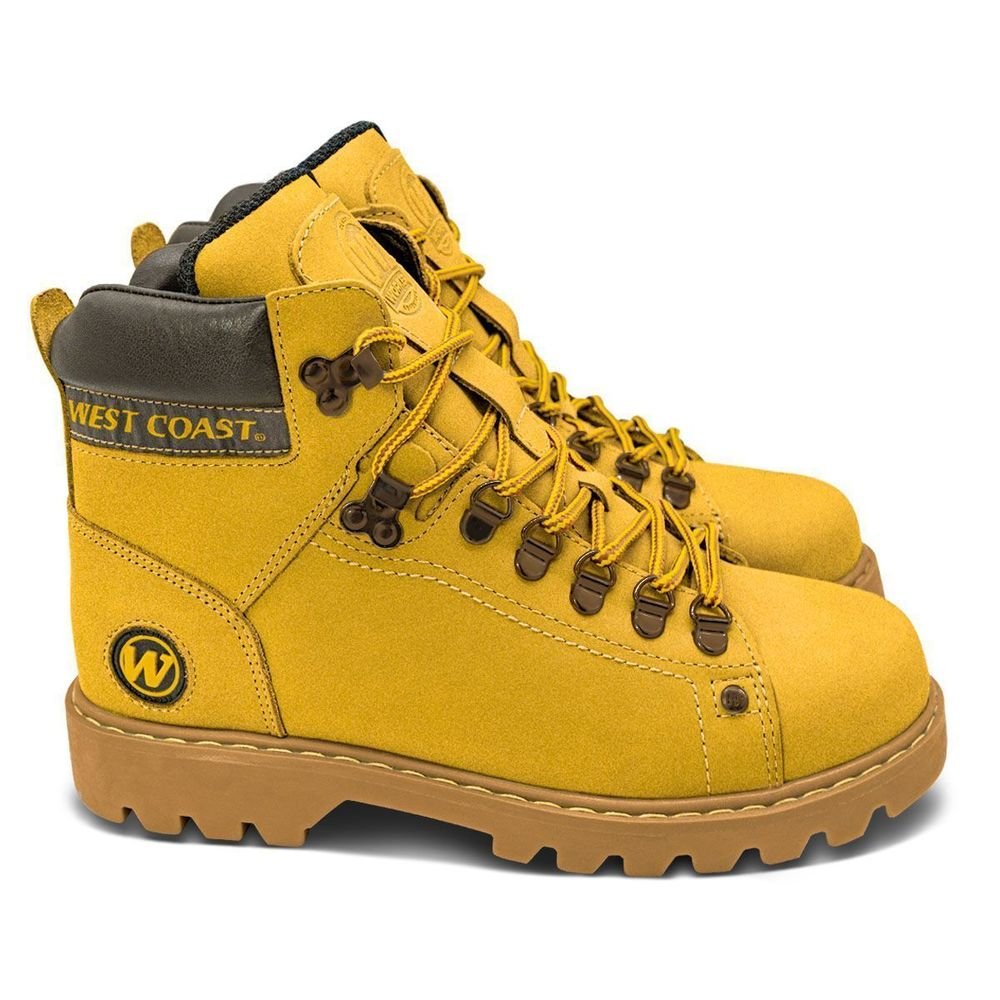 Bota West Coast Unissex Couro Worker Classic | Yellow Coffee Amarelo 3