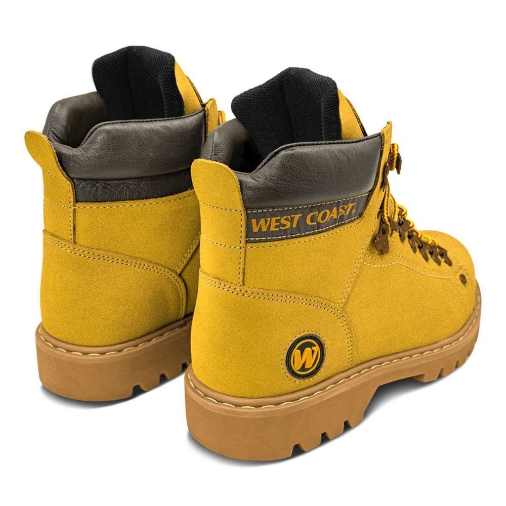 Bota West Coast Unissex Couro Worker Classic | Yellow Coffee Amarelo 4