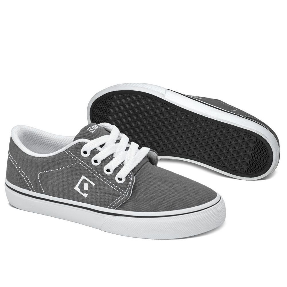 Tênis Qix Combat 3 Infantil | Cinza Branco Cinza 2
