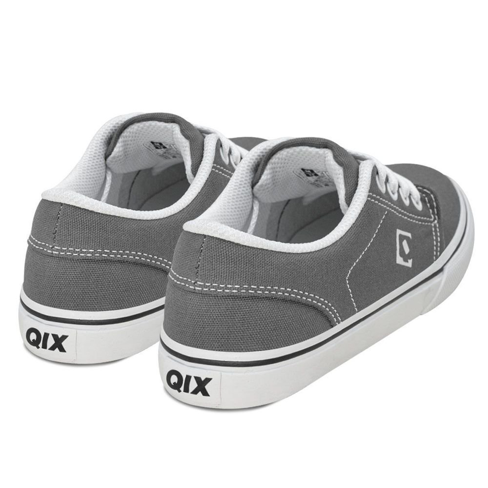 Tênis Qix Combat 3 Infantil | Cinza Branco Cinza 4