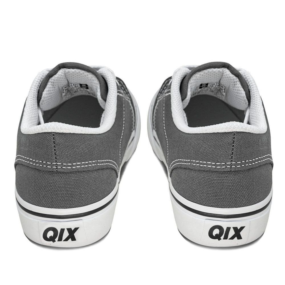 Tênis Qix Combat 3 Infantil | Cinza Branco Cinza 5