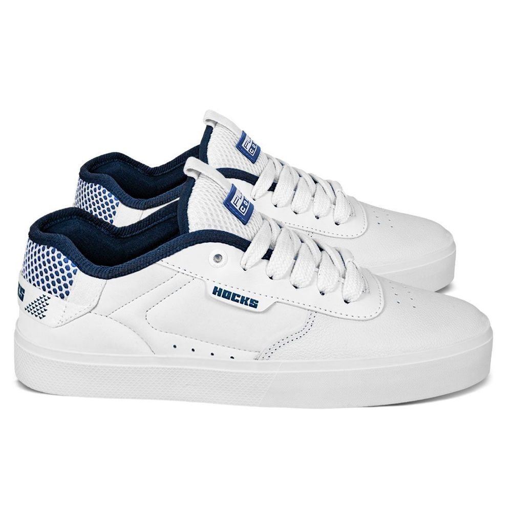 Tênis Hocks Flat Core Plus Safira Unissex | Branco Branco 3
