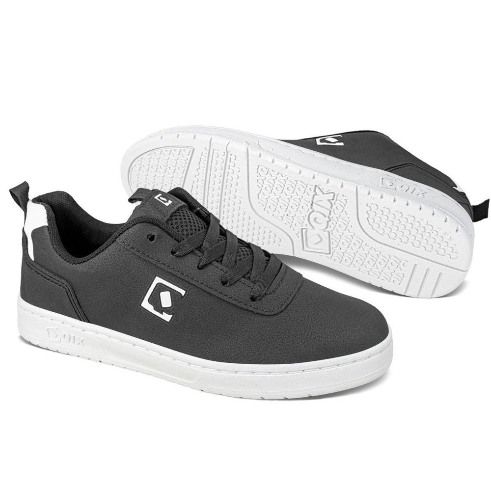 Tênis Qix Bird 3 Unissex | Preto Branco Ekogoma Preto 2