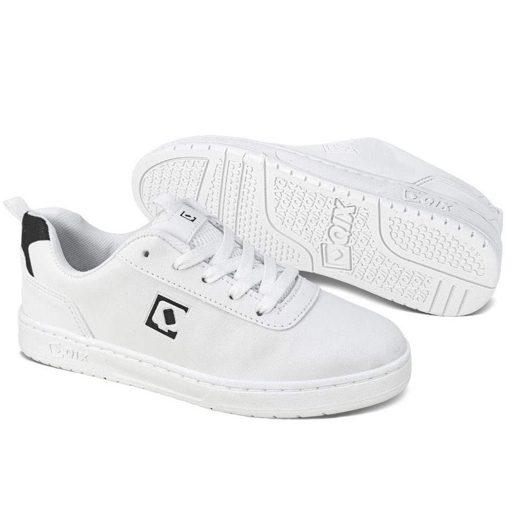 Tênis Qix Bird 3 Unissex | Branco Preto Branco Ekogoma Branco 2
