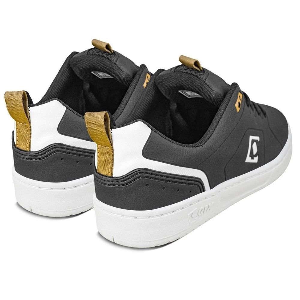 Tênis Qix Smash Unissex | Preto Branco Ekogoma Preto 4