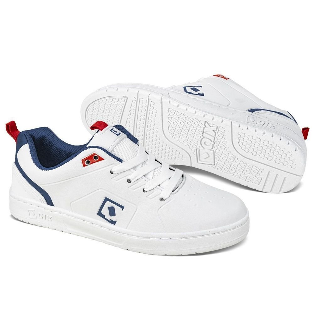 Tênis Qix Smash Unissex | Branco Marinho Ekogoma Branco 2