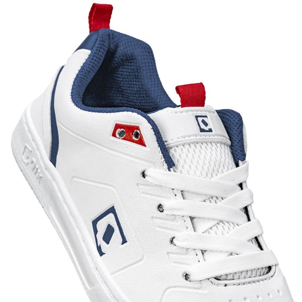Tênis Qix Smash Unissex | Branco Marinho Ekogoma Branco 6