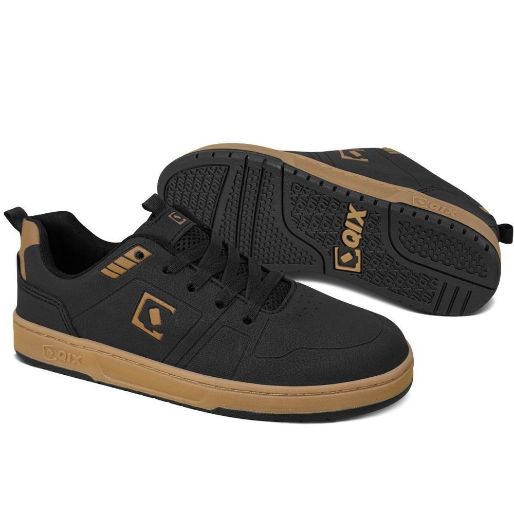 Tênis Qix Clash Unissex | Preto Caramelo Preto/Caramelo 2