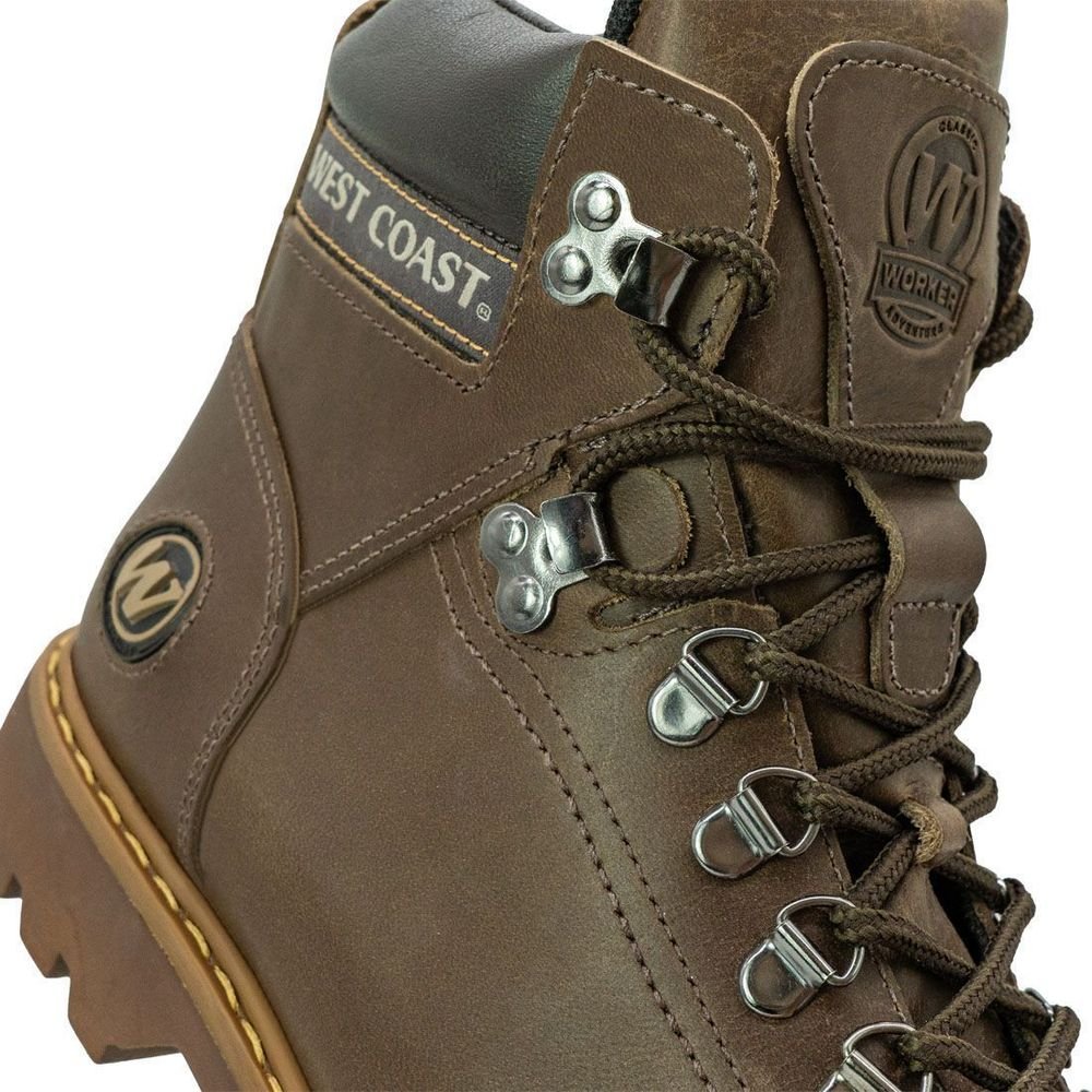 Bota West Coast 08 Worker Classic Anilina Coffe Brown Unissex | Marrom Marrom 5