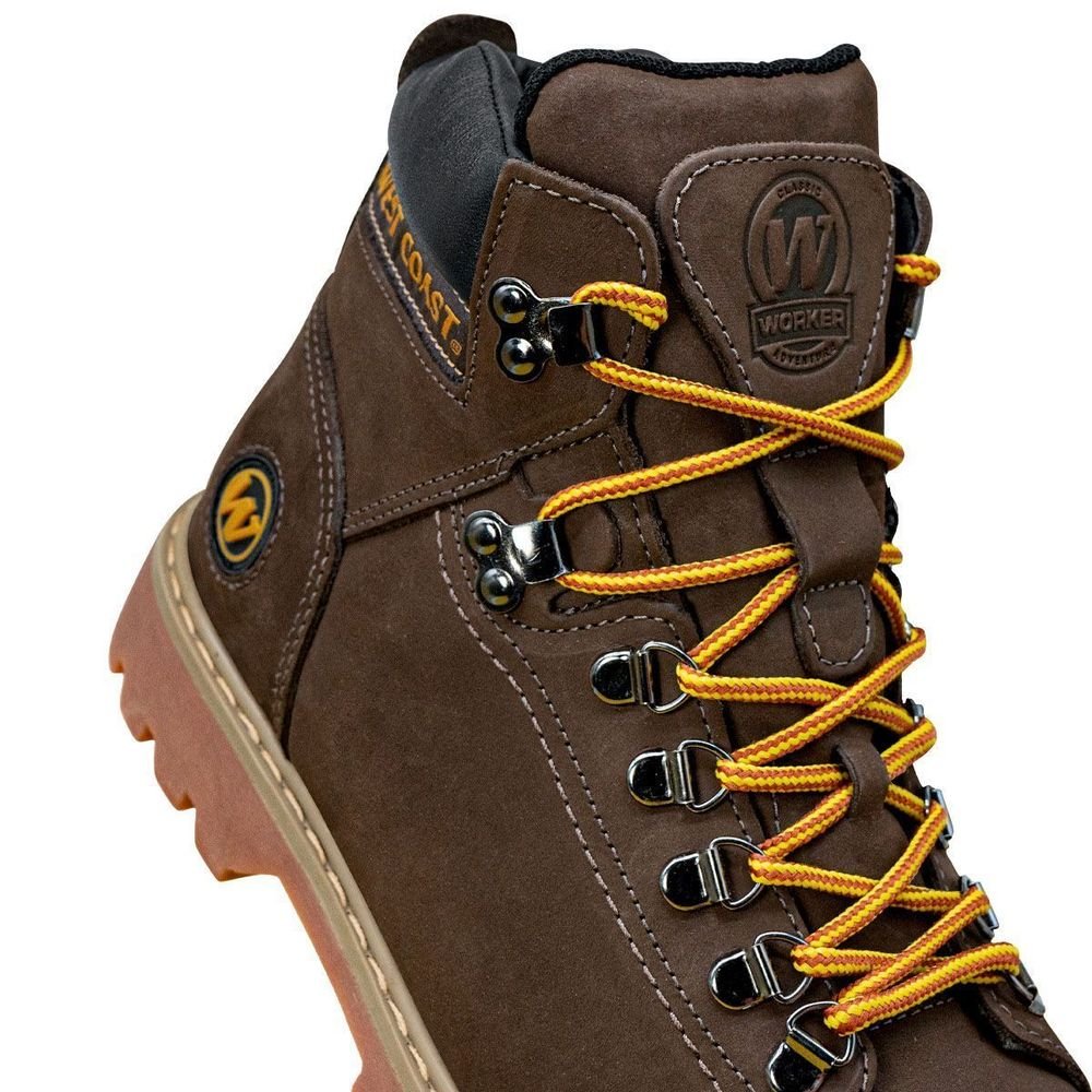 Bota West Coast 08 Worker Classic Brown Coffe Gum | Marrom Marrom 5