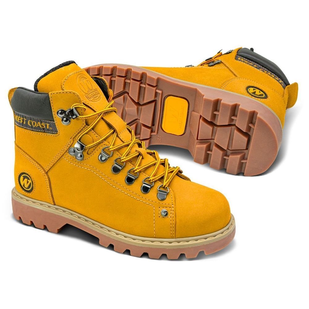 Bota West Coast 08 Worker Classic Caramel Coffee Gum Unissex | Marrom Amarelo 2