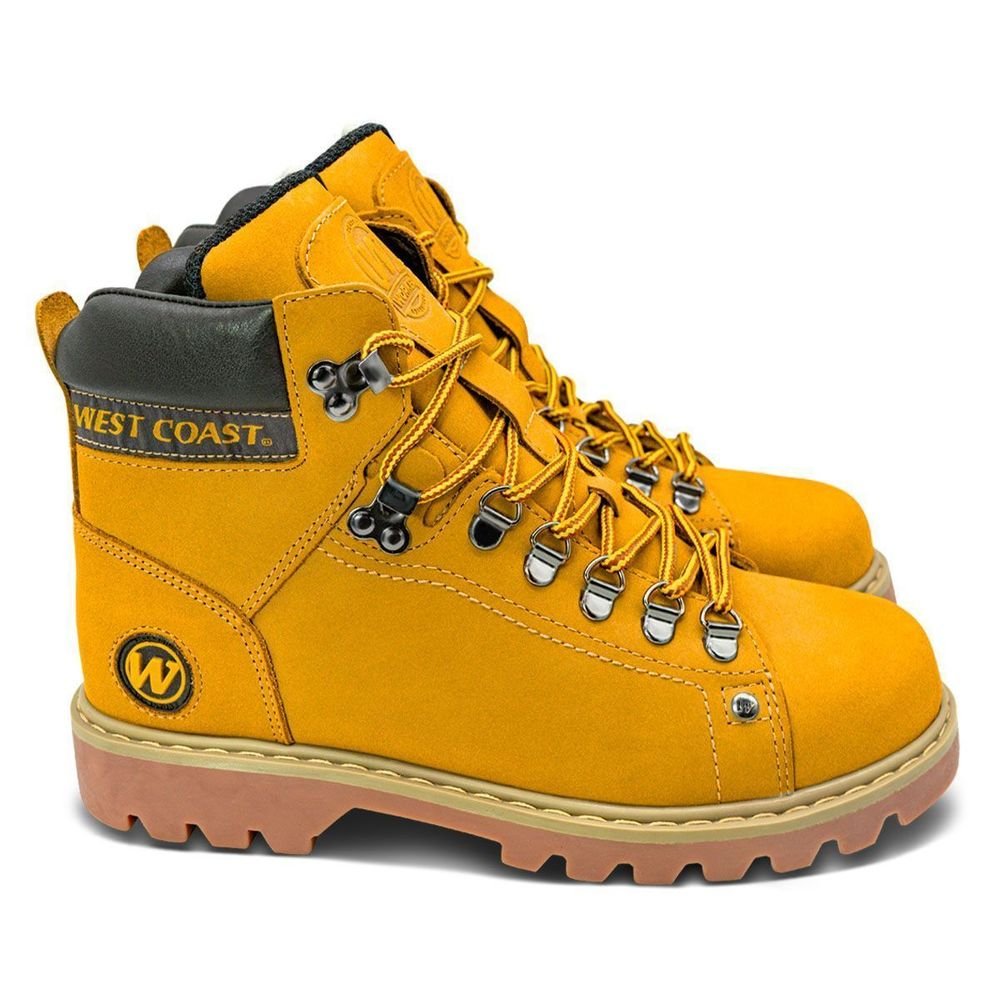 Bota West Coast 08 Worker Classic Caramel Coffee Gum Unissex | Marrom Amarelo 3